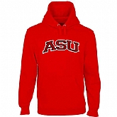 Men's Arkansas State Red Wolves Arch Name Pullover Hoodie - Scarlet,baseball caps,new era cap wholesale,wholesale hats